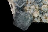 Teal Fluorite Crystals on Quartz - Fluorescent! #132797-2